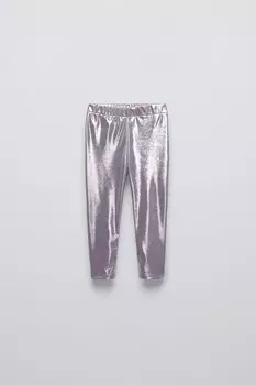 Металлические леггинсы ZARA, оранжевый