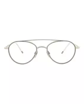 Металлические оптические оправы Aviator-Frame Thom Browne, серый/серебристый/прозрачный