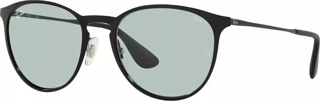 Металлические поляризованные солнцезащитные очки Ray-Ban Erika, черный