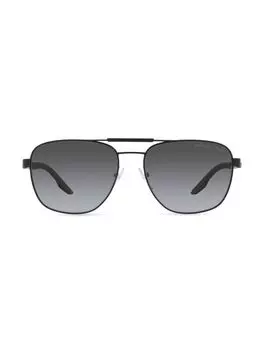 Металлические солнцезащитные очки-авиаторы 6MM Prada Sport, черный