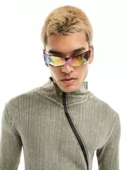 Металлические солнцезащитные очки без оправы ASOS DESIGN