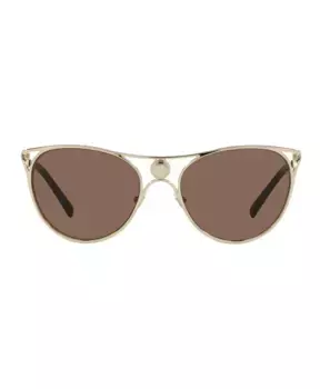 Металлические солнцезащитные очки «кошачий глаз» Versace, желтый