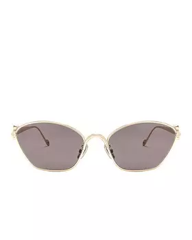 Металлические солнцезащитные очки Loewe, цвет Shiny Endura Gold & Smoke