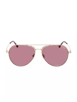 Металлические солнцезащитные очки Navigator 62MM Tom Ford, золотой