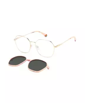Металлические солнцезащитные очки Polaroid, розовый