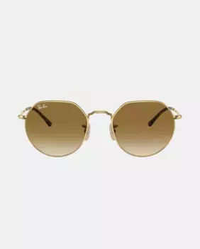 Металлические солнцезащитные очки унисекс Jack с геометрическим рисунком Ray-Ban, золотой