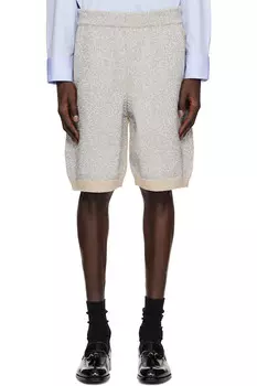 Металлические трикотажные шорты Dries Van Noten, серебряный