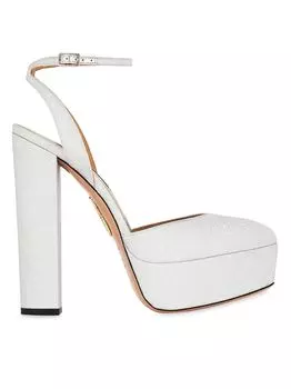 Металлические туфли-лодочки So High Plateau 140MM Aquazzura, серебряный