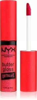 Металлический блеск для губ NYX Professional Makeup Butter Gloss Metallic, 09 Blood 8 ml