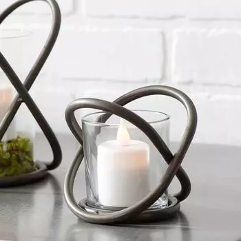 Металлический держатель Melrose Modern со стеклянной вставкой — набор из 2 шт.