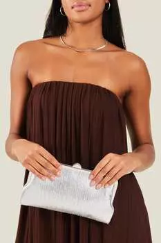 Металлический клатч Accessorize, серебряный