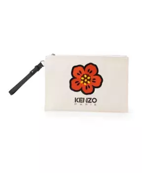 Металлический клатч сарафан Kenzo, бежевый