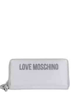 Металлический кошелек Love Moschino, серебряный