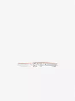 Металлический кожаный поясной ремень Michael Kors, серебряный