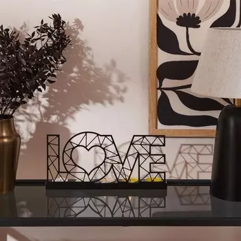 Металлический подсвечник Evidea Deco Love, 5 предметов - черный - 27,5x5x13,5 см