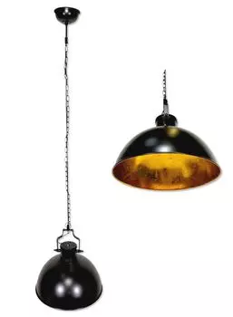 Металлический потолочный светильник круглый черно-золотой 42 x 42 см E27 макс. 40 Вт подвесной светильник потолочный светильник DARO DEKO