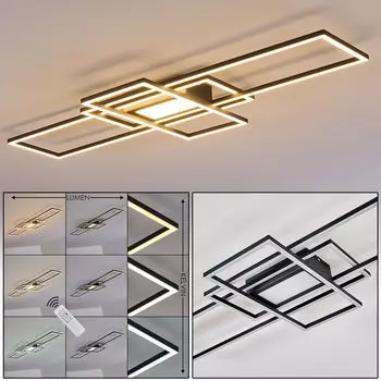 Металлический потолочный светильник с регулируемой яркостью »Cermes« черного цвета hofstein