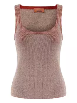 Металлический ребристый топ Missoni, красный
