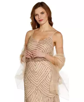 Металлический шарф с запахом Adrianna Papell, золотой