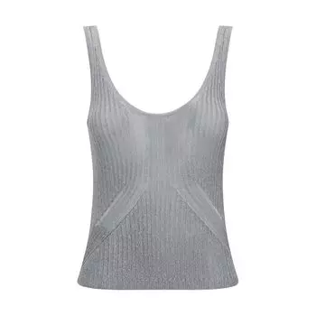 Металлический трикотажный топ Pinko, Silver