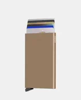 Металлический визитник Unisex Secrid золотистого оттенка, бежевый