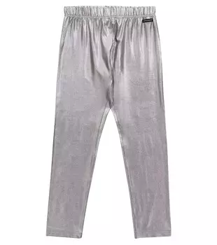 Металлизированные леггинсы Dolce&Gabbana, серебряный