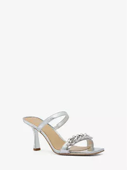 Металлизированные сандалии Amali Michael Kors, серебряный