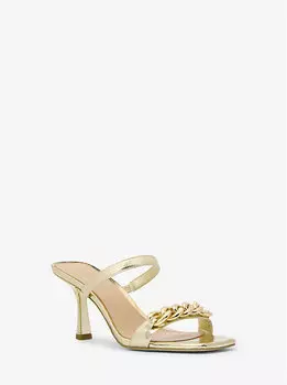 Металлизированные сандалии Amali Michael Kors, золотой