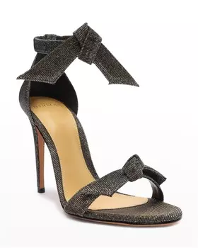 Металлизированные вечерние сандалии Clarita с бантом Alexandre Birman