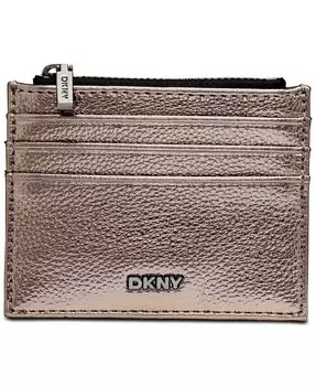 Металлизированный футляр для карточек Ashlyn Dkny, серебряный