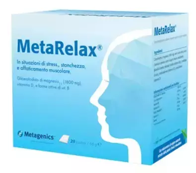 Metarelax New Formula 20 Sachets Добавка от стресса и мышечного напряжения Metagenics