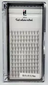 Метод быстрого объема 5D 0,07 C 9 мм Ibra, Lashes