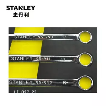 Метрический ключ двойного назначения Stanley, держатель инструмента из 14 предметов, сливовой рожковый ключ, набор ключей LT-027-23