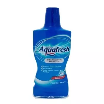 Metropharm Aqua Fresh ежедневный ополаскиватель для рта с мятой 500 мл Aquafresh