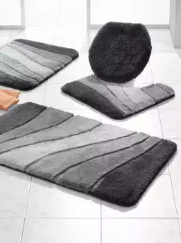 МЕУСЧ коврик для ванной MEUSCH Шаблон унитаза с вырезом (55х50 см), серый