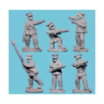 Мексиканская регулярная спешенная кавалерия с командованием, American Experience - Uprising in Mexico (15mm) (Blue Moon)