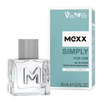 Mexx, Simply, веганская туалетная вода для мужчин, 30 мл
