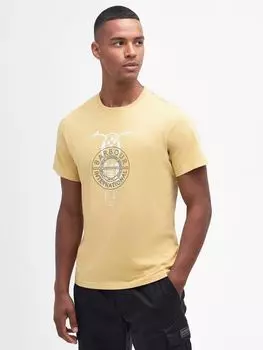 Международная футболка с графическим рисунком Barbour, желтый/белый
