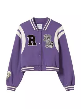 Межсезонная куртка Bershka, фиолетовый