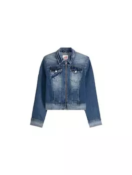 Межсезонная куртка Bershka, синий джинсовый