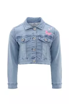Межсезонная куртка happy girls, синий деним