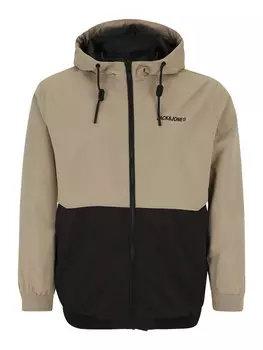 Межсезонная куртка Jack & Jones Plus JJERUSH, хаки