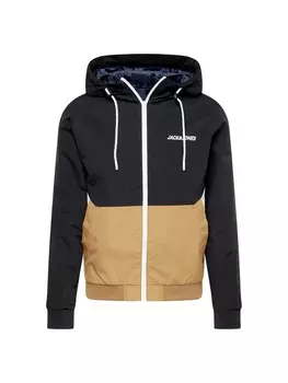 Межсезонная куртка JACK & JONES RUSH, бежевый/черный