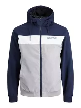 Межсезонная куртка Jack & Jones, синий/пятнистый серый