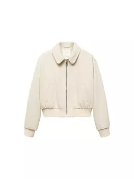 Межсезонная куртка Mango, бежевый