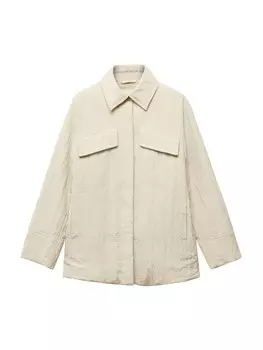 Межсезонная куртка MANGO Espuma, светло-бежевый