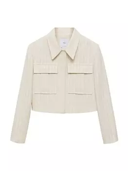 Межсезонная куртка MANGO Geranio, кремовый