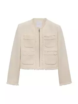 Межсезонная куртка MANGO Ponsano, кремовый