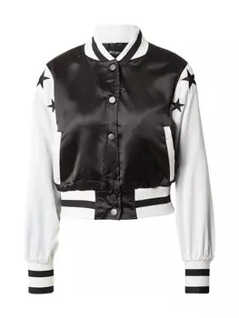 Межсезонная куртка Nasty Gal, черный/белый