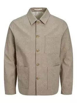 Межсезонная куртка приталенного кроя JACK & JONES Riviera, цвет mottled beige